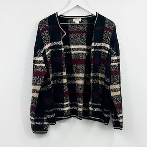 Vintage Granolacore Window Panel Sweater Cardigan Size XL